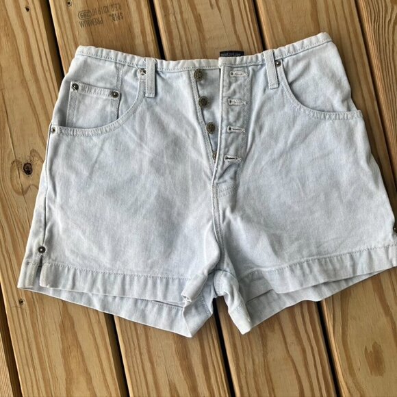 Vintage Route 66 High Waisted Button Fly Denim Shorts 9/10 - Picture 1 of 10